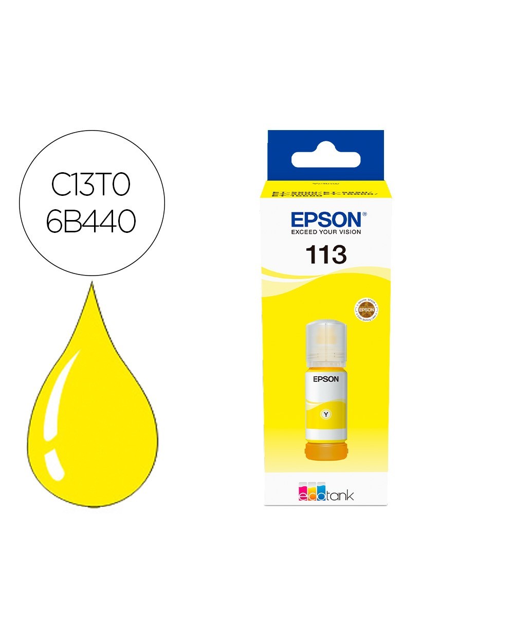 Ink jet epson ecotank 113 series amarillo