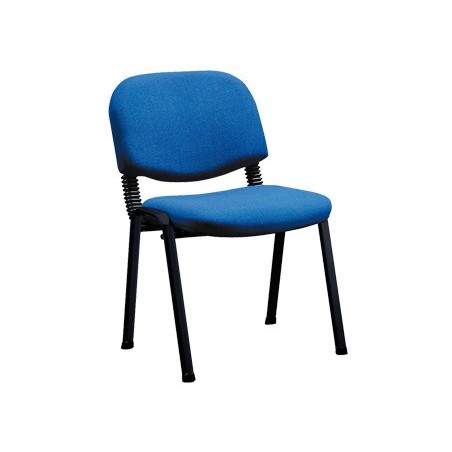 Silla apilable q connect brazos cortos tapizada sin ruedas 910 mm alto 490mm largo440 mm profundidad azul