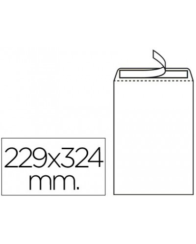 Sobre liderpapel bolsa n8 blanco din 229x324 mm tira de silicona caja de 250 unidades