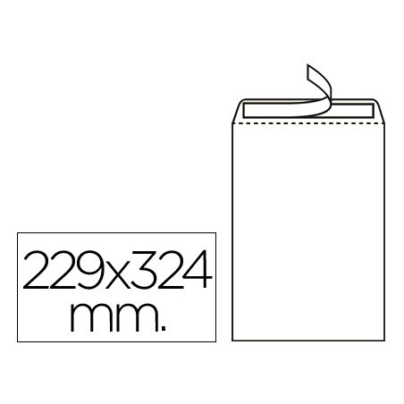 Sobre liderpapel bolsa n8 blanco din 229x324 mm tira de silicona caja de 250 unidades