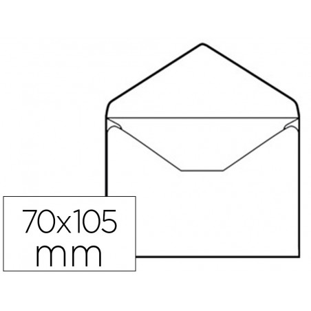 Sobre liderpapel n0 blanco tarjeta de visita 70x105mm engomado caja de 100 unidades