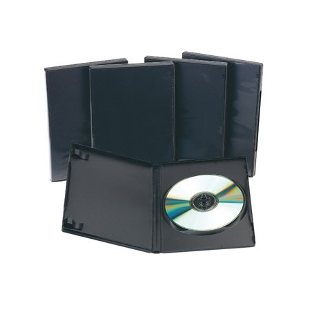 Caja dvd q connect con interior negro pack de 5 unidades