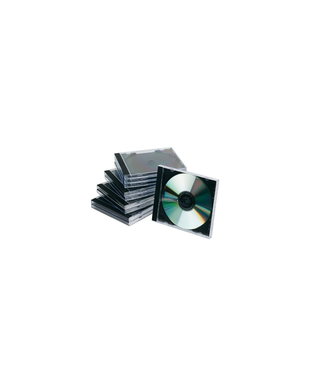 Caja de cd q connect con interior negro pack de 10 unidades