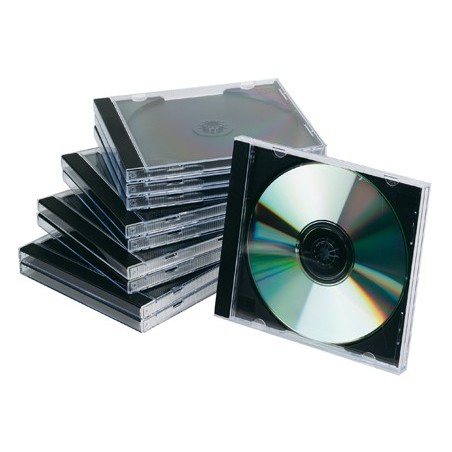 Caja de cd q connect con interior negro pack de 10 unidades