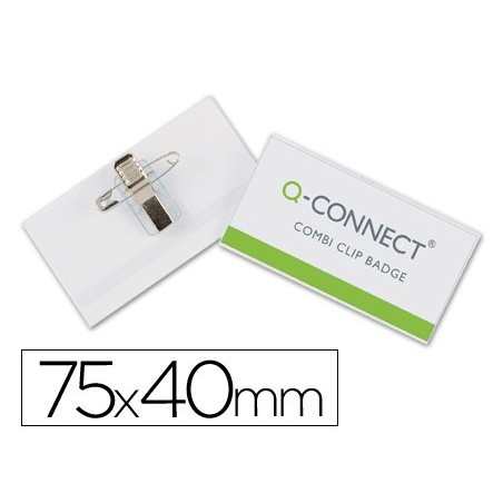 Identificador q connect con pinza e imperdible kf01568 40x75 mm