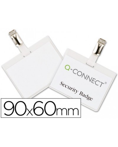 Identificador con pinza q connect kf01562 60x90 mm cerrada