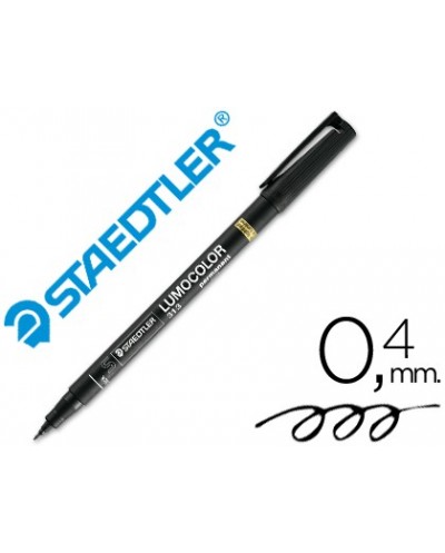 Rotulador staedtler lumocolor retroproyeccion punta de fibrapermanente 313 9 negro punta super fina redonda 04 mm