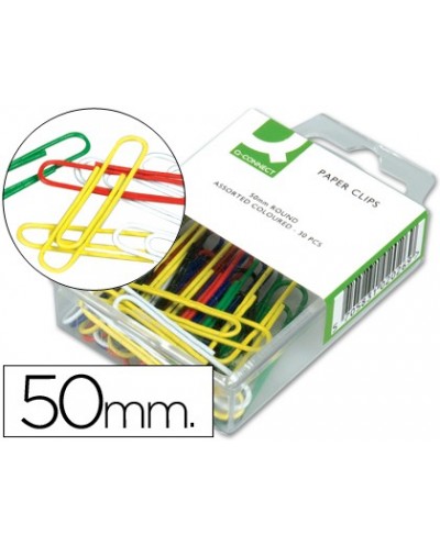 Clips colores q connect 50 mm caja de 30 unidades colores surtidos