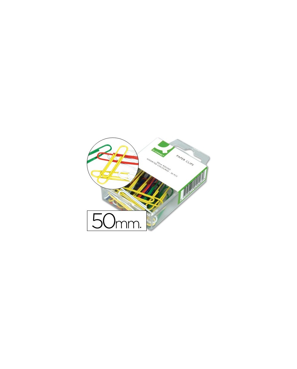 Clips colores q connect 50 mm caja de 30 unidades colores surtidos
