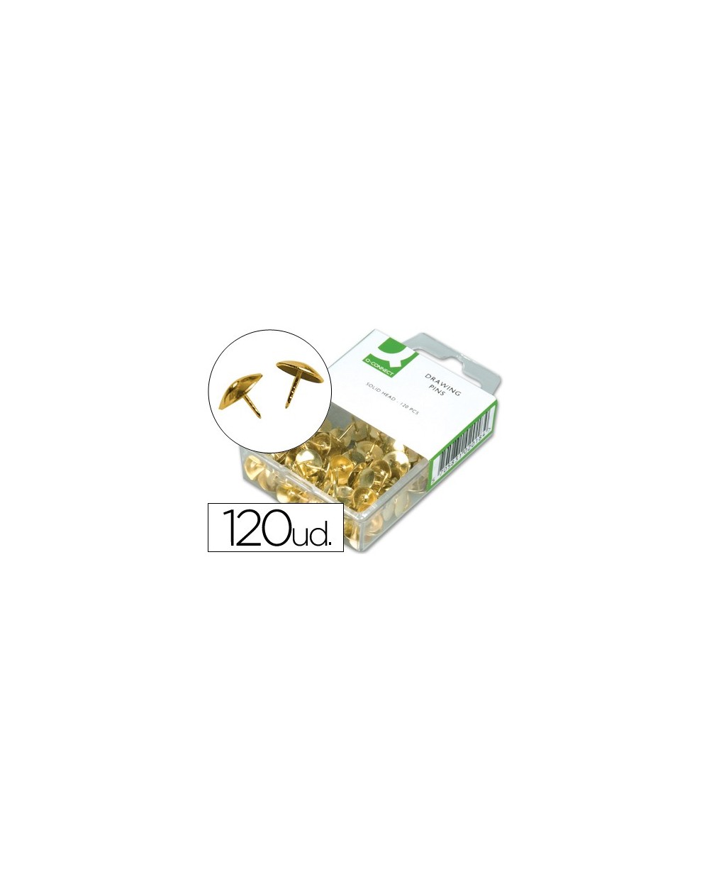 Chinchetas q connect doradas caja de 120 unidades