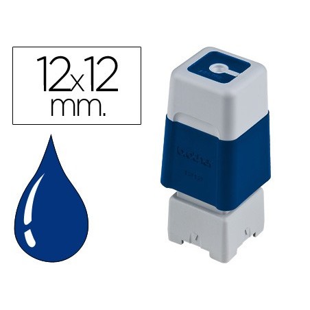 Sello automatico brother 12 mm x 12 mm azul
