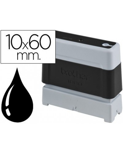 Sello automatico brother 10 mm x 60 mm negro