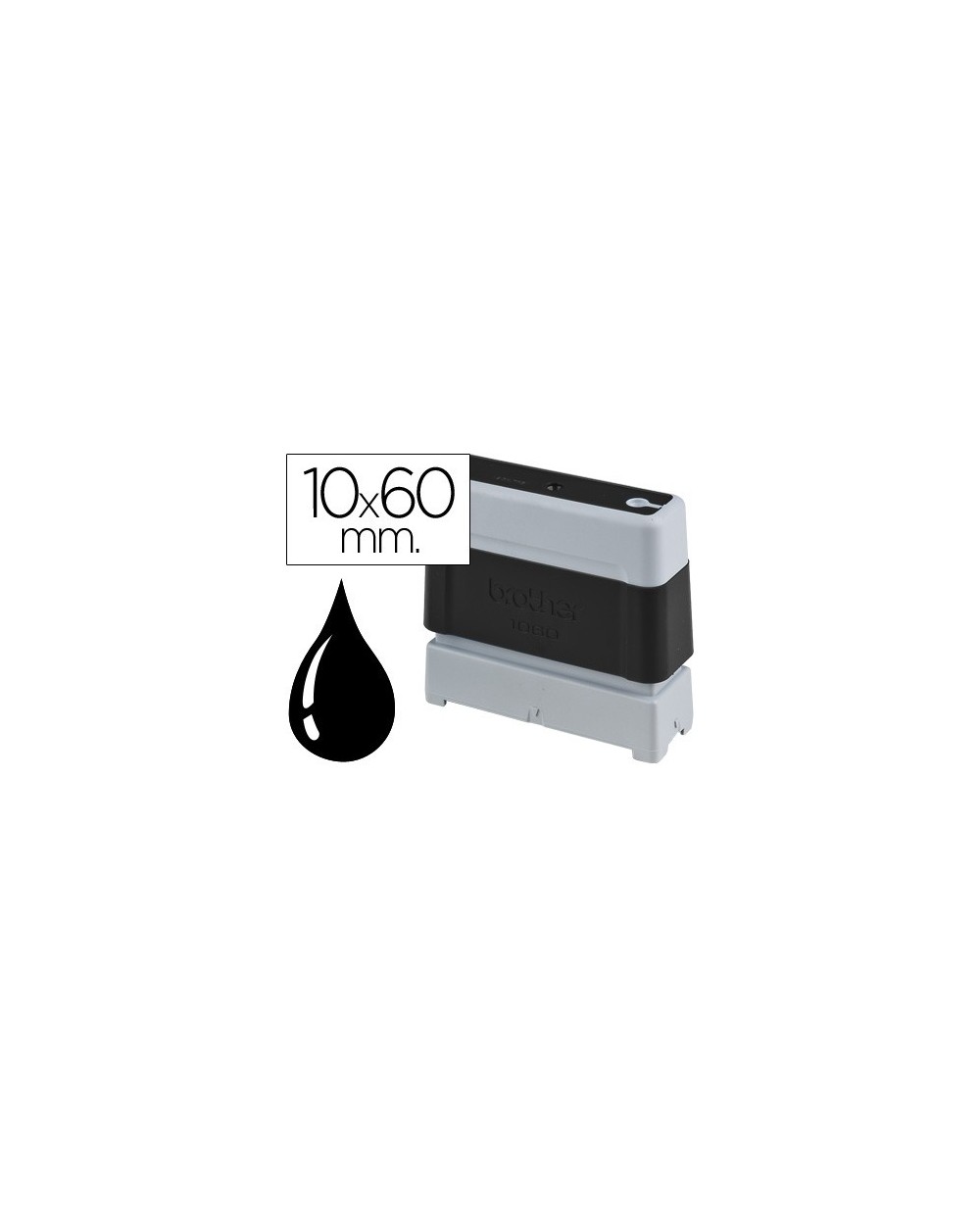 Sello automatico brother 10 mm x 60 mm negro