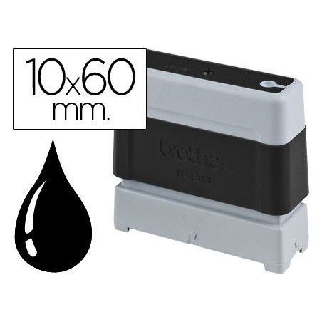 Sello automatico brother 10 mm x 60 mm negro