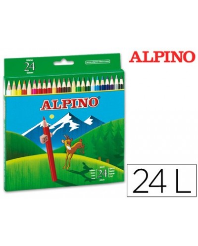 Lapices de colores alpino 658 caja de 24 colores largos