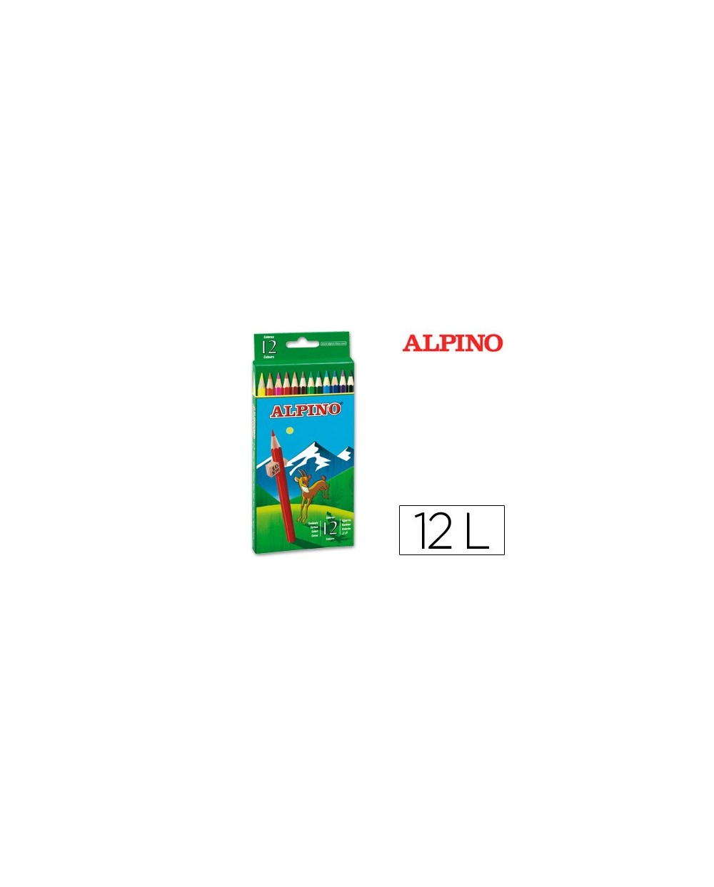 Lapices de colores alpino 654 caja de 12 colores largos