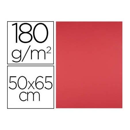 Cartulina liderpapel 50x65 cm 180g m2 rojo