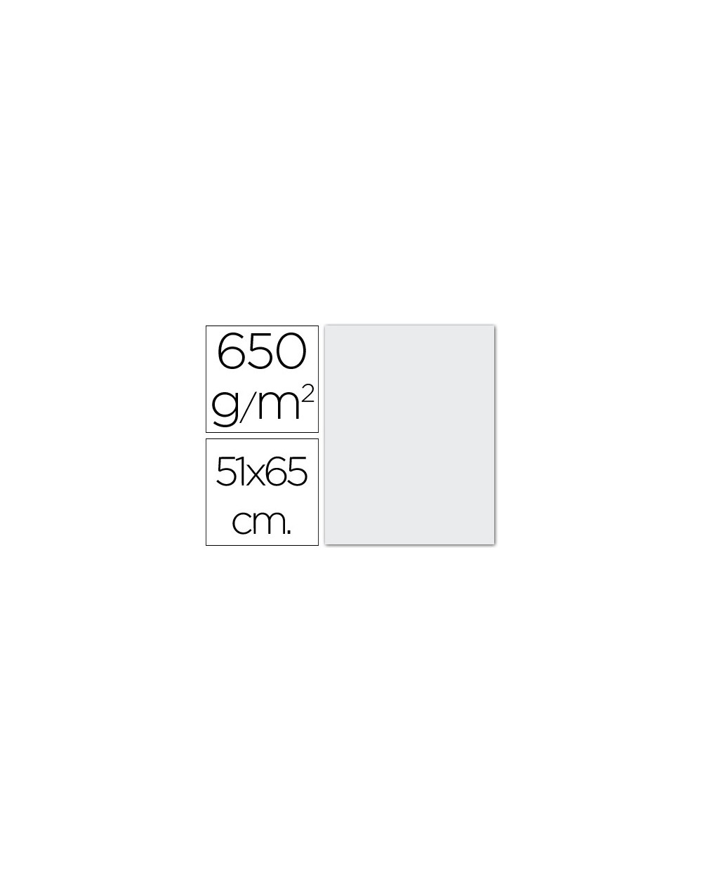 Cartulina extra 51x65 650 gr blanca unidad