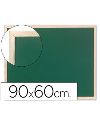 Pizarra verde q connect marco de madera 90x60 sin repisa