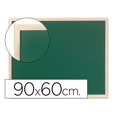 Pizarra verde q connect marco de madera 90x60 sin repisa