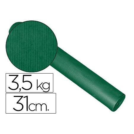 Papel fantasia kraft liso kfc bobina 31 cm 35 kg color verde