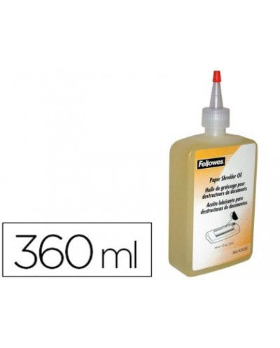 Aceite lubricante fellowes para destructora de documentos360 ml