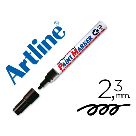Rotulador artline marcador permanente ek 400 xf negro punta redonda 23 mm metal caucho y plastico