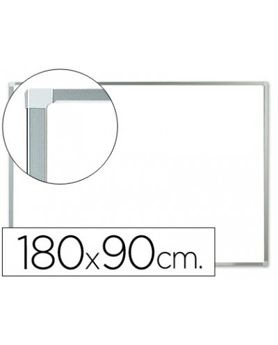 Pizarra blanca q connect melamina marco de aluminio 180x90 cm
