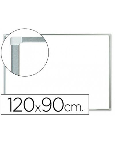 Pizarra blanca q connect melamina marco de aluminio 120x90 cm
