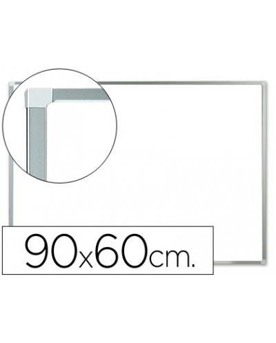Pizarra blanca q connect melamina marco de aluminio 90x60 cm