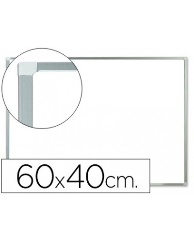 Pizarra blanca q connect melamina marco de aluminio 60x40 cm