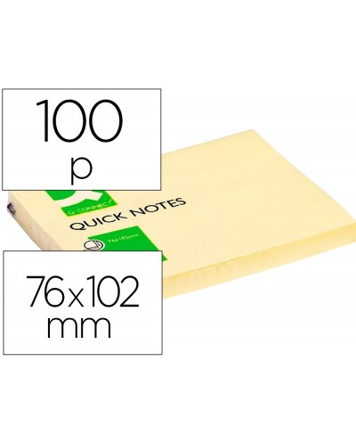 Bloc de notas adhesivas quita y pon q connect 75x100 mm con 100 hojas