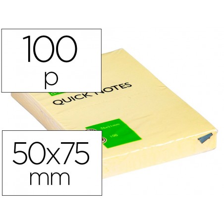 Bloc de notas adhesivas quita y pon q connect 50x75 mm con 100 hojas