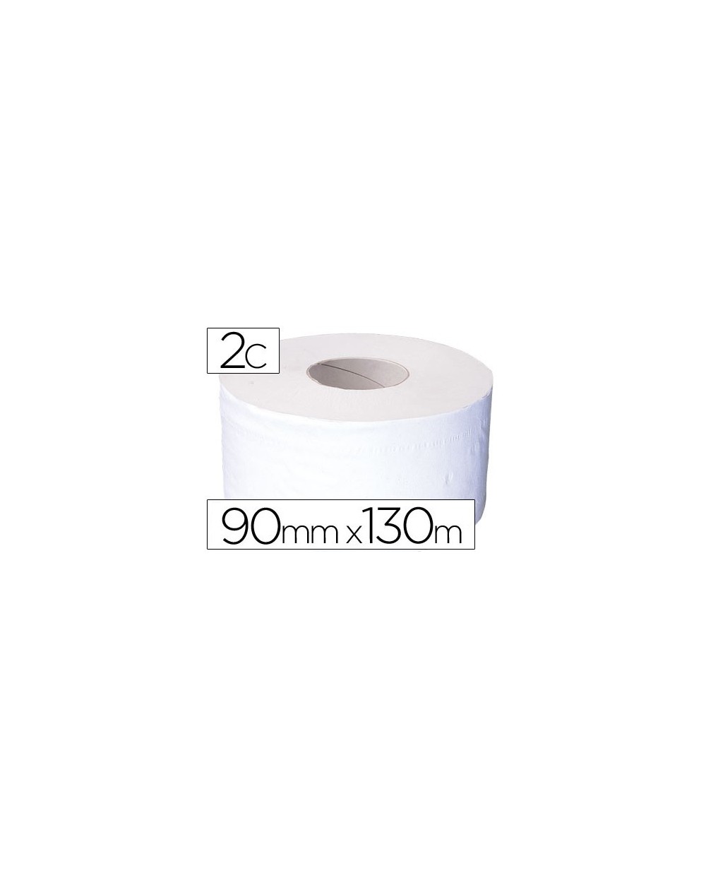 Papel higienico jumbo 2 capas reciclado rollo con 130 mts para dispensador 925