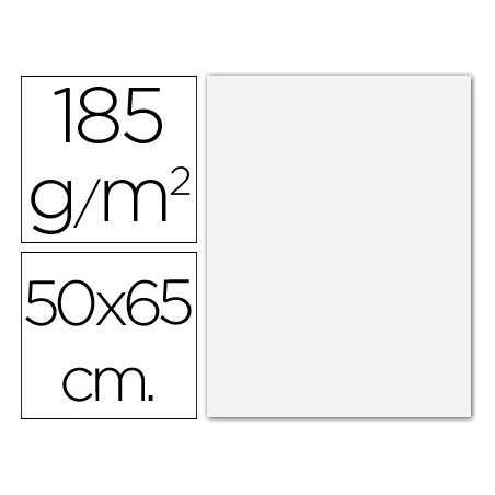 Cartulina guarro blanca 50x65 cm 185 gr