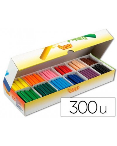 Lapices cera jovicolor caja con 300 lapices colores surtidos