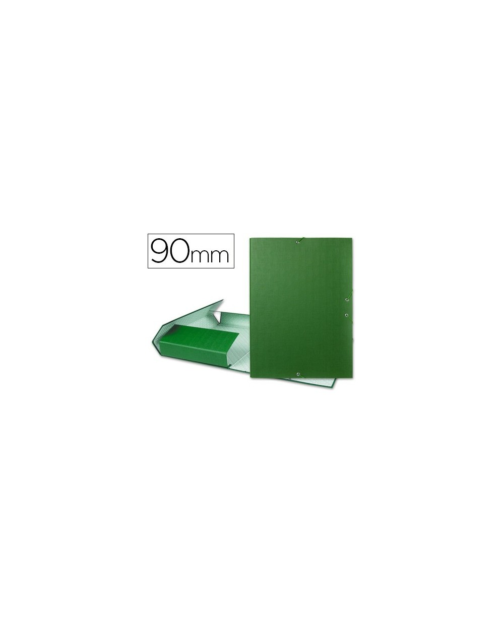 Carpeta proyectos liderpapel folio lomo 90mm carton forrado verde