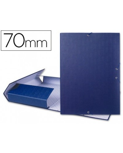 Carpeta proyectos liderpapel folio lomo 70mm carton forrado azul