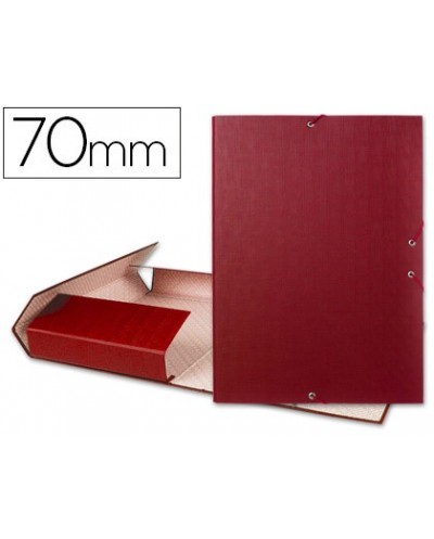 Carpeta proyectos liderpapel folio lomo 70mm carton forrado roja