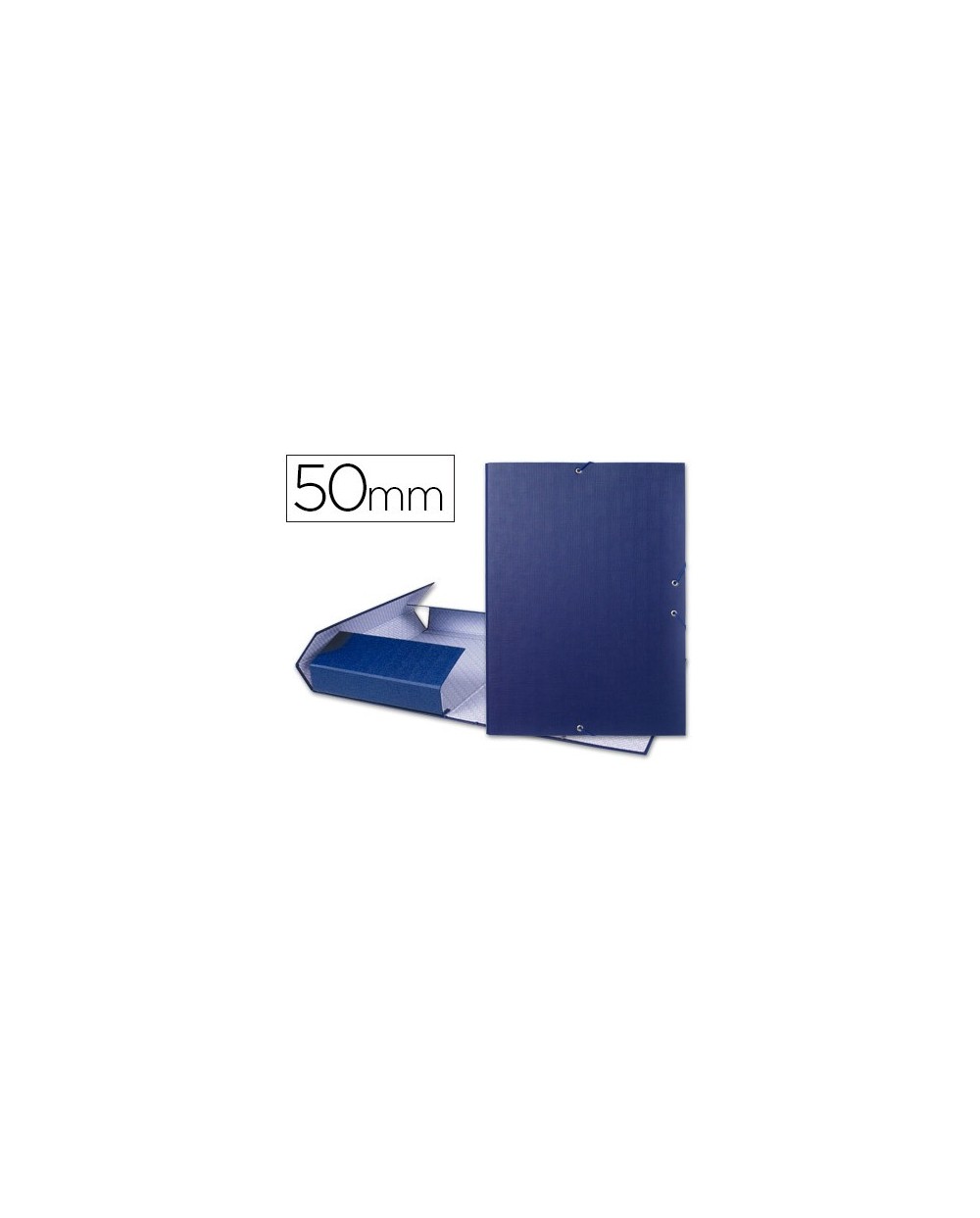 Carpeta proyectos liderpapel folio lomo 50mm carton forrado azul