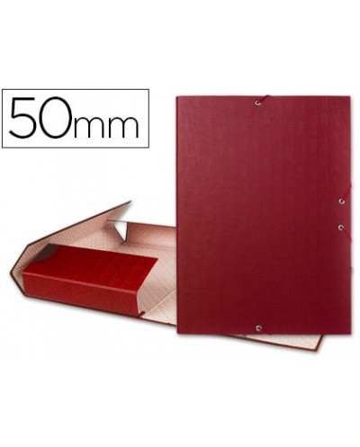 Carpeta proyectos liderpapel folio lomo 50mm carton forrado roja