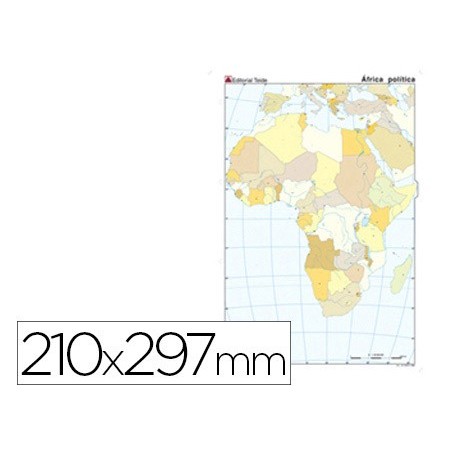 Mapa mudo color din a4 africa politico