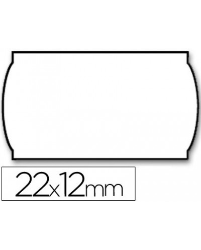 Etiquetas meto onduladas 22 x 12 mm lisa removible bl rollo 1500 etiquetas