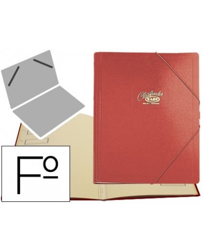 Carpeta clasificador carton compacto saro folio roja 12 departamentos