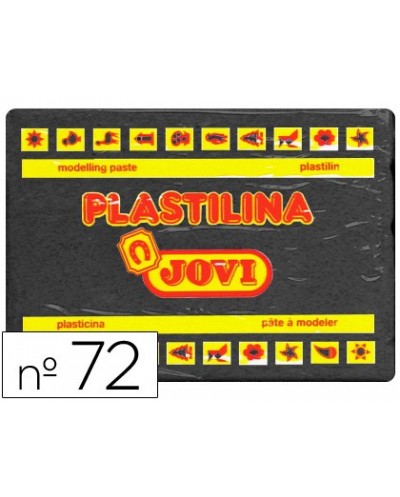 Plastilina jovi 72 negro unidad tamano grande