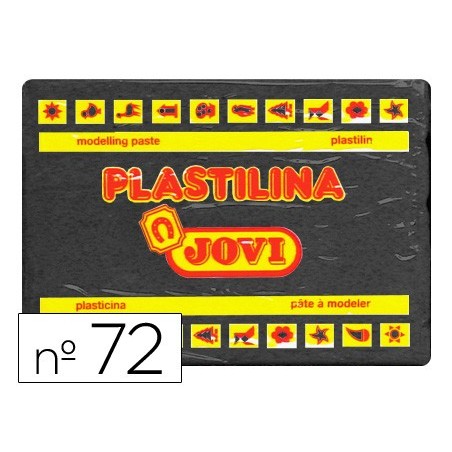 Plastilina jovi 72 negro unidad tamano grande