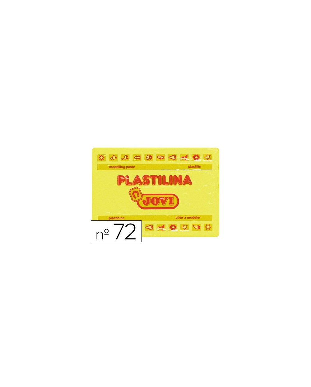 Plastilina jovi 72 amarillo claro unidad tamano grande