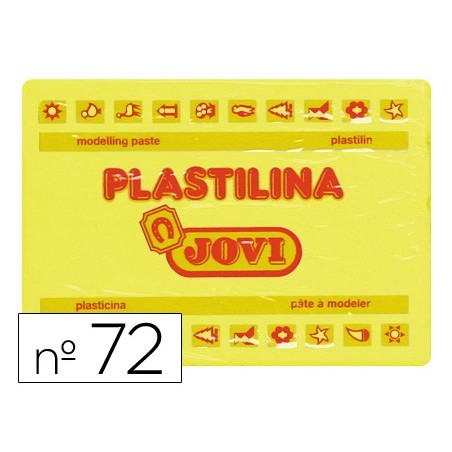 Plastilina jovi 72 amarillo claro unidad tamano grande