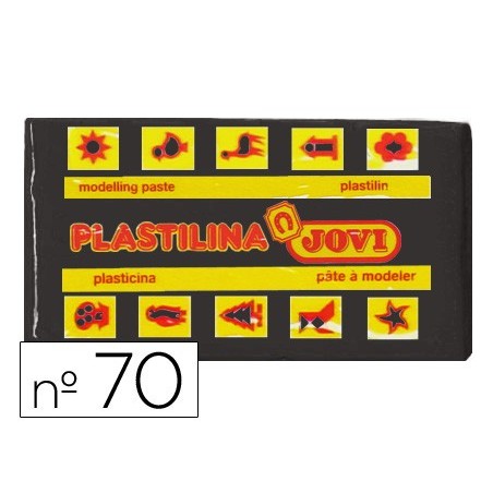 Plastilina jovi 70 negro unidad tamano pequeno