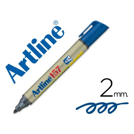 Rotulador artline pizarra ek 157 azul punta redonda 2 mm
